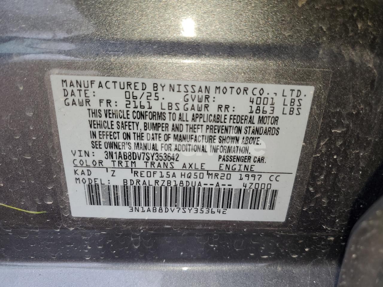 Photo 12 of 2025 NISSAN SENTRA SR N/A (VIN 3N1AB8DV7SY353642)