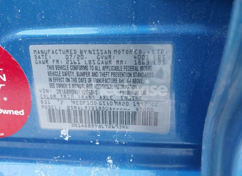 Photo 9 of 2020 Nissan Sentra SR XTRONIC CVT (VIN 3N1AB8DV8LY269346)