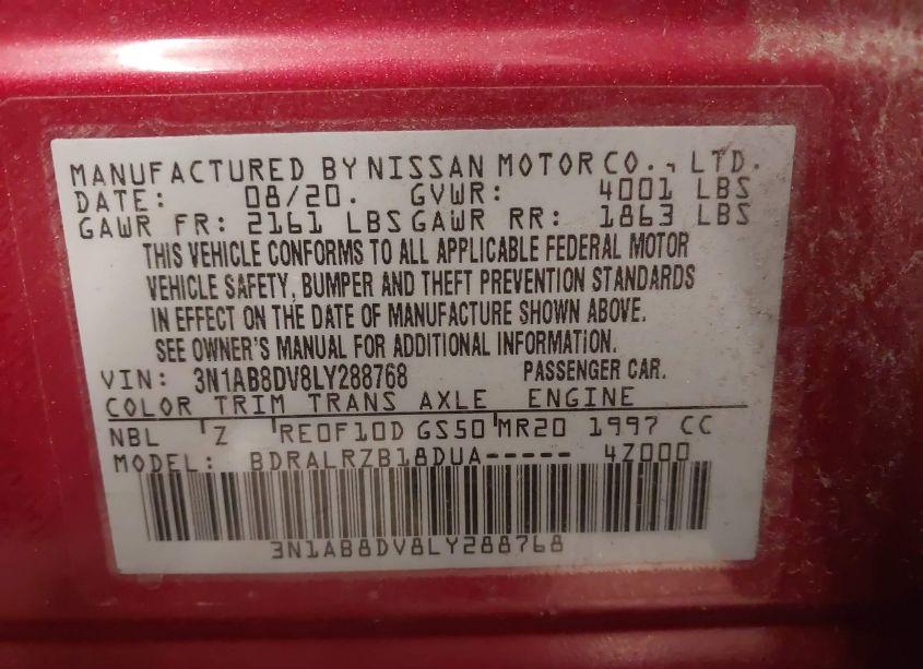 Photo 9 of 2020 Nissan Sentra SR XTRONIC CVT (VIN 3N1AB8DV8LY288768)