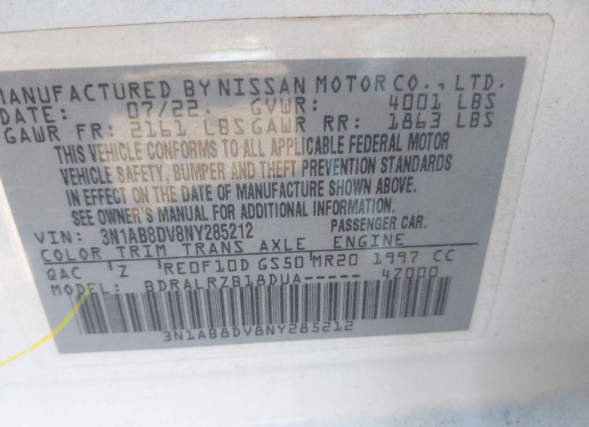 Photo 9 of 2022 Nissan Sentra SR XTRONIC CVT (VIN 3N1AB8DV8NY285212)