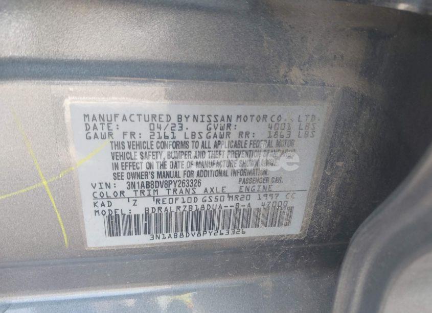 Photo 9 of 2023 Nissan Sentra SR XTRONIC CVT (VIN 3N1AB8DV8PY263326)