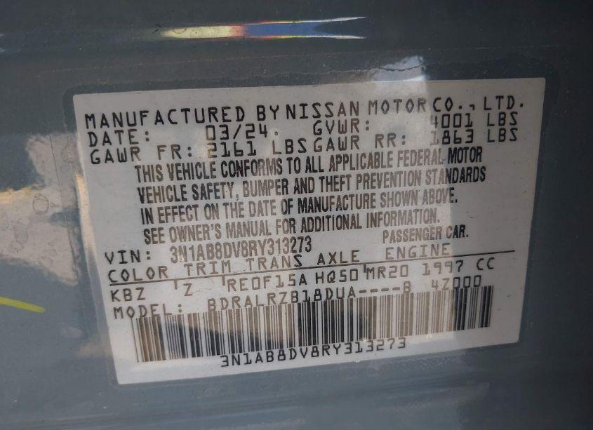 Photo 9 of 2024 Nissan Sentra SR XTRONIC CVT (VIN 3N1AB8DV8RY313273)