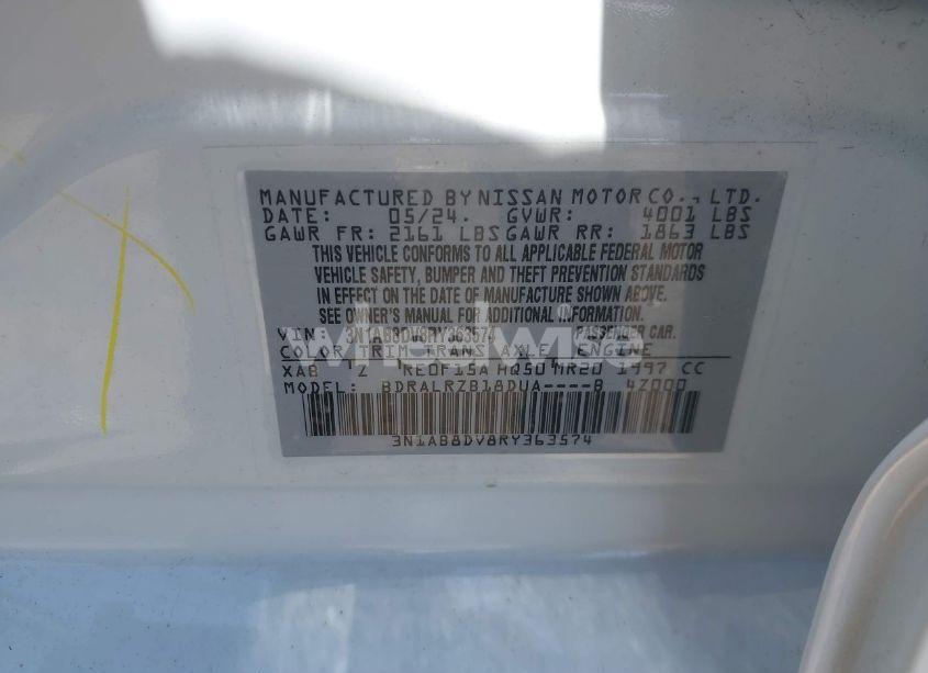 Photo 9 of 2024 Nissan Sentra SR XTRONIC CVT (VIN 3N1AB8DV8RY363574)