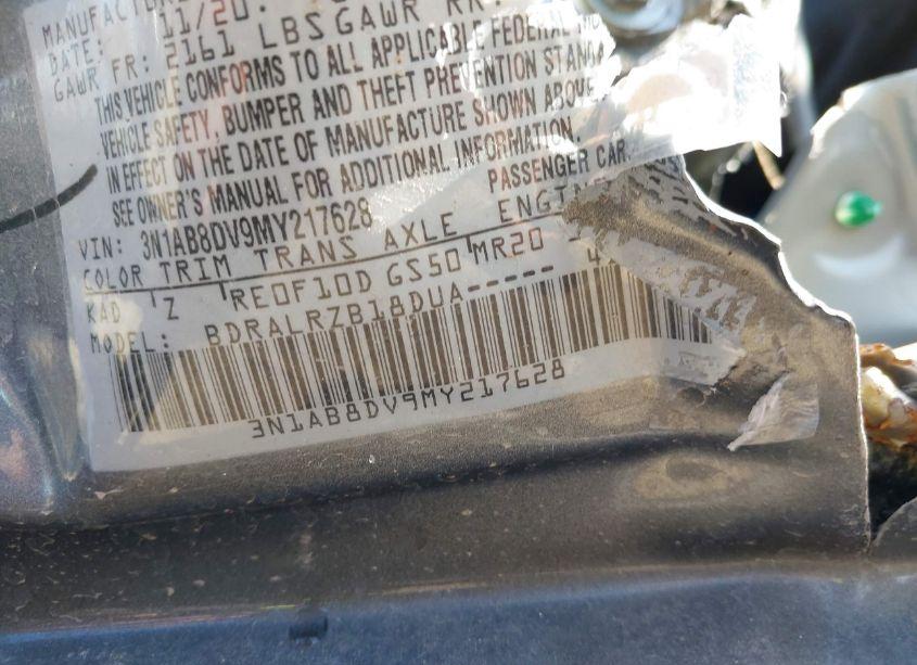 Photo 9 of 2021 Nissan Sentra SR XTRONIC CVT (VIN 3N1AB8DV9MY217628)