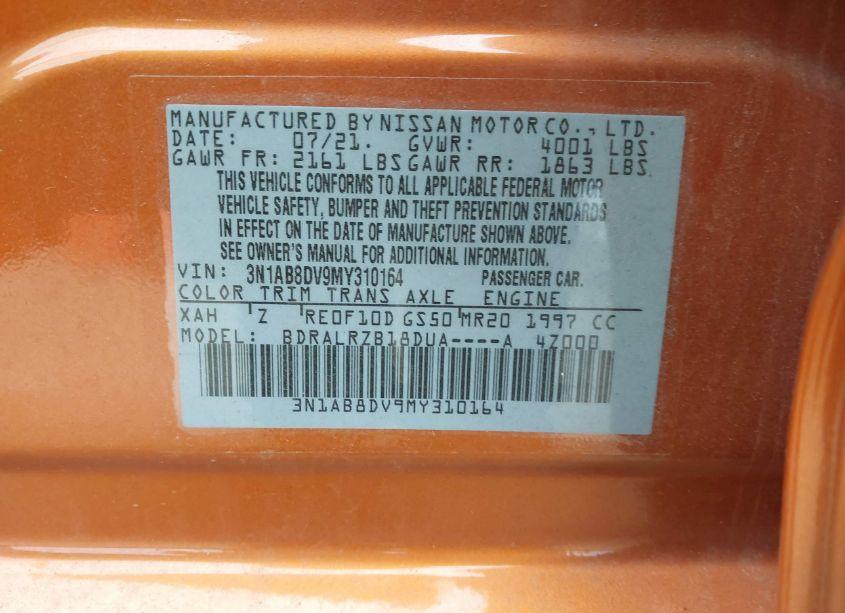 Photo 9 of 2021 Nissan Sentra SR XTRONIC CVT (VIN 3N1AB8DV9MY310164)