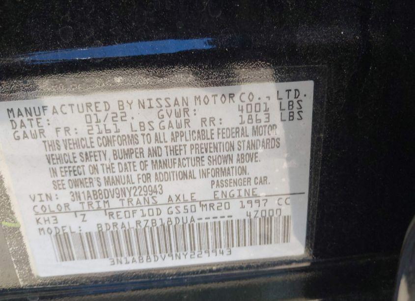 Photo 9 of 2022 Nissan Sentra SR XTRONIC CVT (VIN 3N1AB8DV9NY229943)