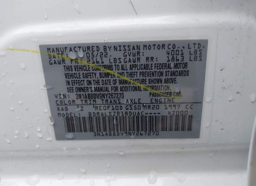 Photo 9 of 2022 Nissan Sentra SR XTRONIC CVT (VIN 3N1AB8DV9NY267270)