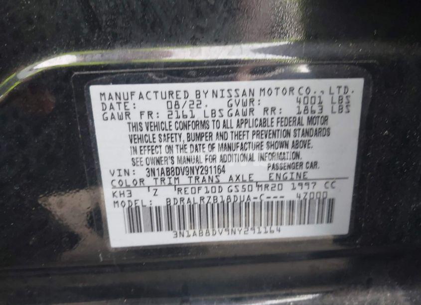 Photo 9 of 2022 Nissan Sentra SR XTRONIC CVT (VIN 3N1AB8DV9NY291164)