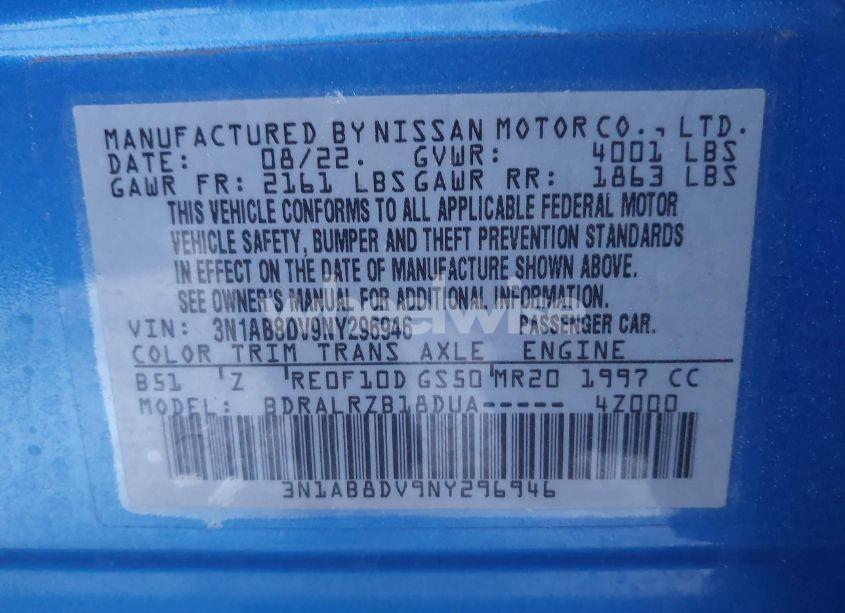 Photo 9 of 2022 Nissan Sentra SR XTRONIC CVT (VIN 3N1AB8DV9NY296946)