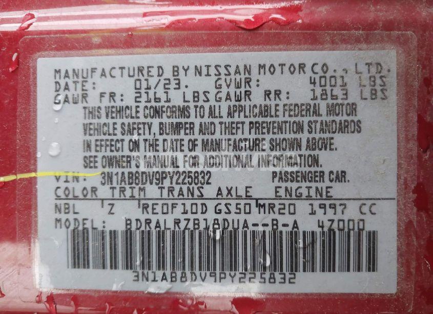 Photo 9 of 2023 Nissan Sentra SR XTRONIC CVT (VIN 3N1AB8DV9PY225832)