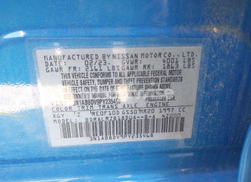 Photo 9 of 2023 Nissan Sentra SR XTRONIC CVT (VIN 3N1AB8DV9PY235468)