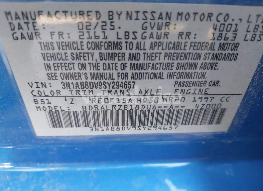 Photo 9 of 2025 Nissan Sentra SR (VIN 3N1AB8DV9SY294657)