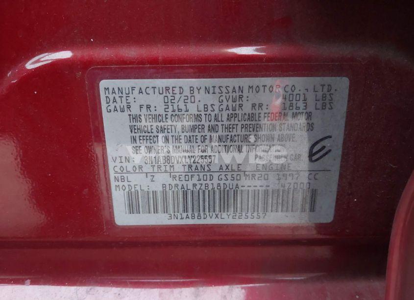 Photo 9 of 2020 Nissan Sentra SR XTRONIC CVT (VIN 3N1AB8DVXLY225557)