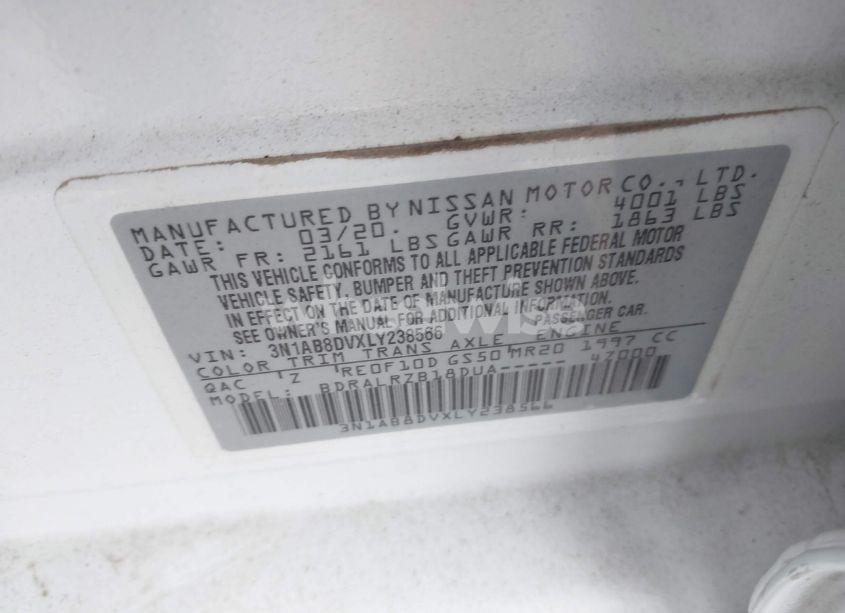 Photo 9 of 2020 Nissan Sentra SR XTRONIC CVT (VIN 3N1AB8DVXLY238566)