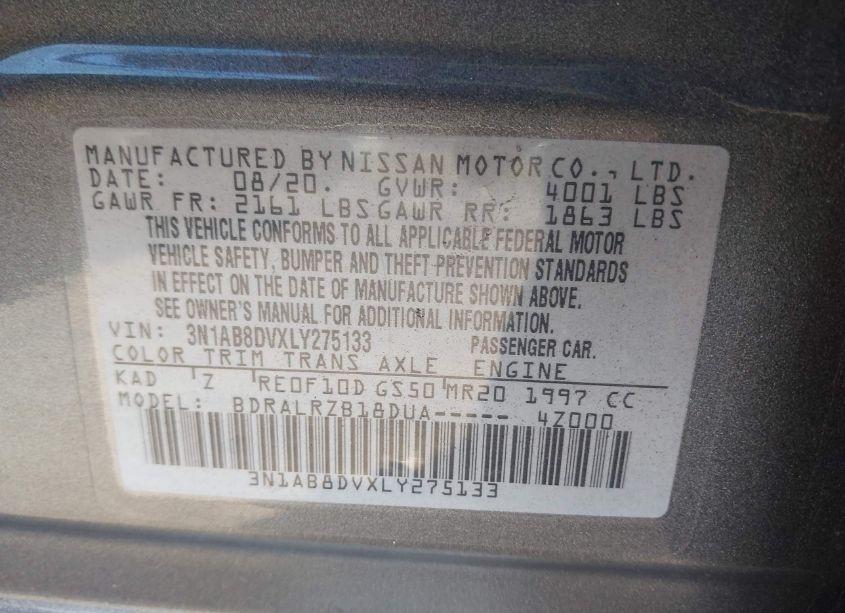 Photo 9 of 2020 Nissan Sentra SR XTRONIC CVT (VIN 3N1AB8DVXLY275133)