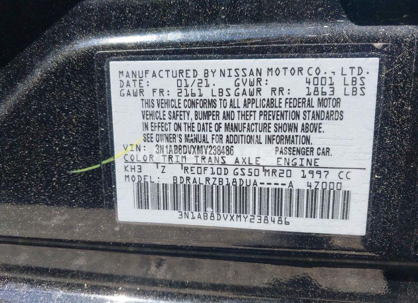 Photo 9 of 2021 Nissan Sentra SR XTRONIC CVT (VIN 3N1AB8DVXMY238486)