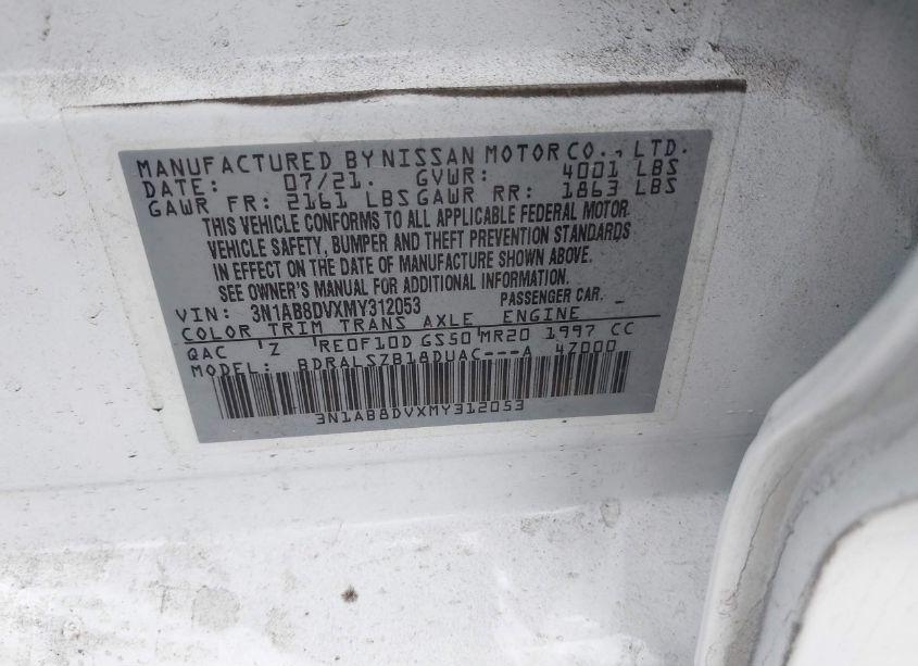 Photo 9 of 2021 Nissan Sentra SR XTRONIC CVT (VIN 3N1AB8DVXMY312053)