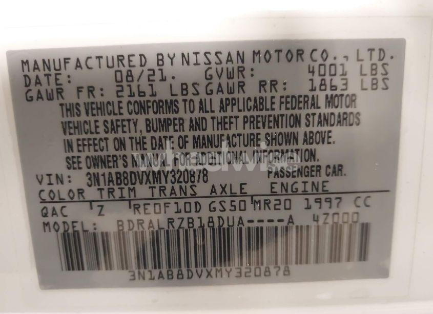 Photo 9 of 2021 Nissan Sentra SR XTRONIC CVT (VIN 3N1AB8DVXMY320878)