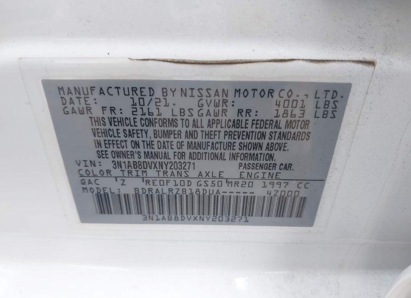 Photo 9 of 2022 Nissan Sentra SR XTRONIC CVT (VIN 3N1AB8DVXNY203271)
