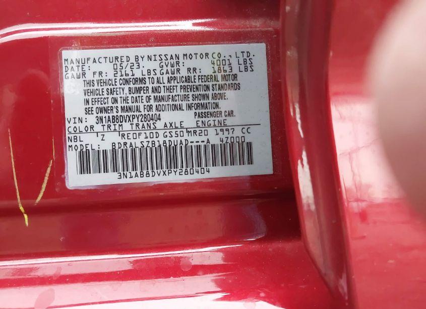 Photo 9 of 2023 Nissan Sentra SR XTRONIC CVT (VIN 3N1AB8DVXPY280404)