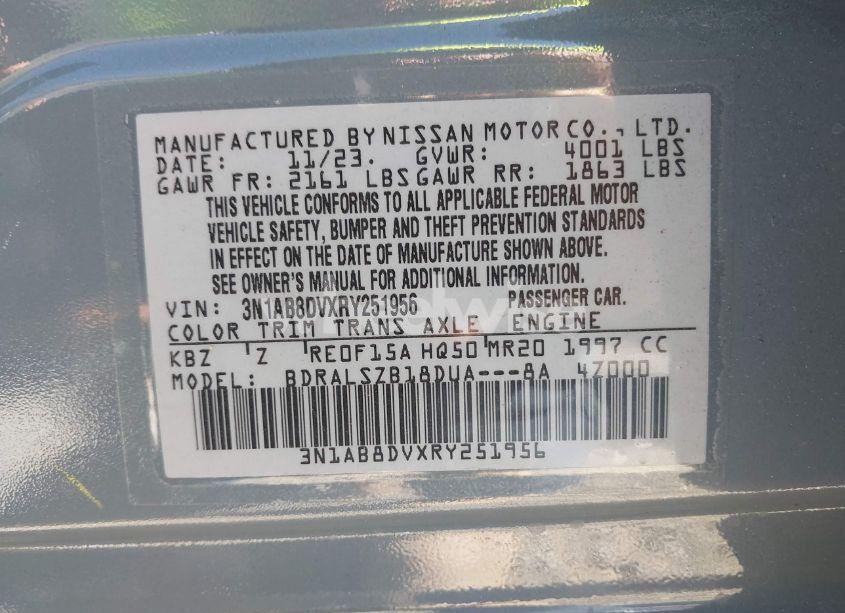 Photo 9 of 2024 Nissan Sentra SR XTRONIC CVT (VIN 3N1AB8DVXRY251956)