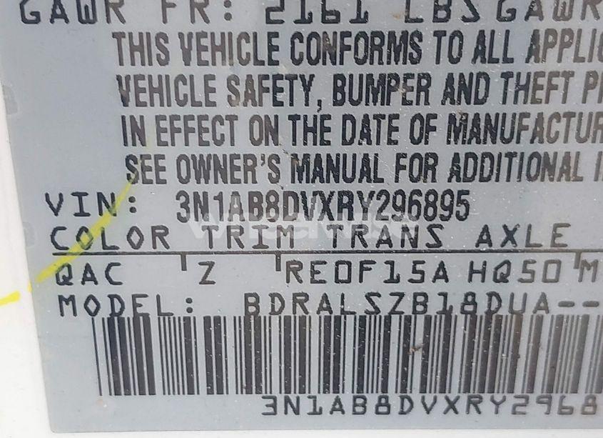 Photo 9 of 2024 Nissan Sentra SR XTRONIC CVT (VIN 3N1AB8DVXRY296895)