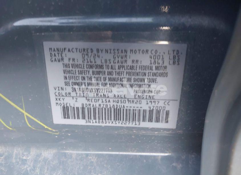 Photo 9 of 2025 Nissan Sentra SR (VIN 3N1AB8DVXSY227713)