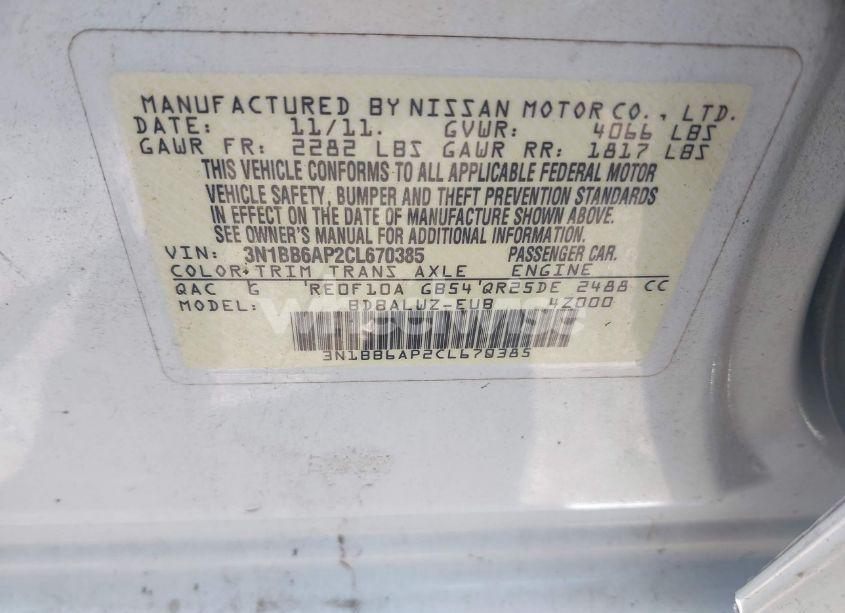 Photo 9 of 2012 Nissan Sentra SE-R (VIN 3N1BB6AP2CL670385)