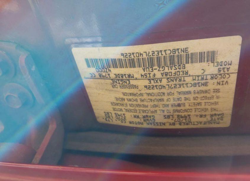 Photo 9 of 2007 Nissan Versa 1.8SL (VIN 3N1BC11E27L401226)