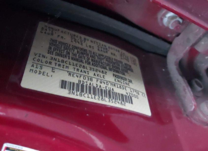 Photo 9 of 2008 Nissan Versa 1.8S (VIN 3N1BC11E28L352482)