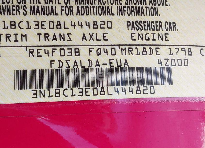 Photo 9 of 2008 Nissan Versa 1.8S (VIN 3N1BC13E08L444820)