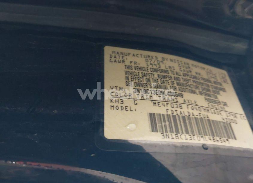 Photo 9 of 2009 Nissan Versa 1.8S (VIN 3N1BC13E09L486549)