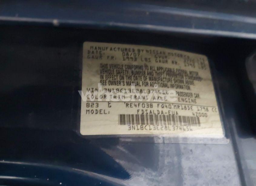 Photo 9 of 2008 Nissan Versa 1.8S (VIN 3N1BC13E28L374656)