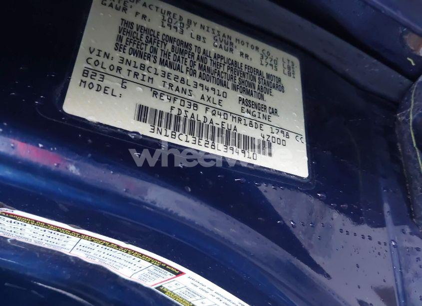 Photo 9 of 2008 Nissan Versa 1.8S (VIN 3N1BC13E28L394910)
