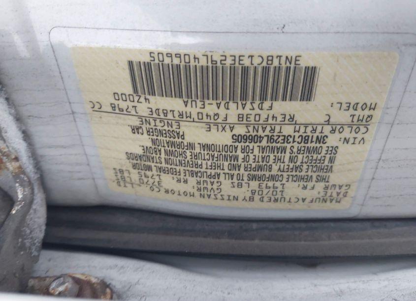 Photo 9 of 2009 Nissan Versa 1.8S (VIN 3N1BC13E29L406605)