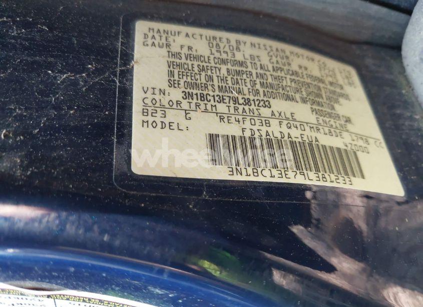 Photo 9 of 2009 Nissan Versa 1.8S (VIN 3N1BC13E79L381233)