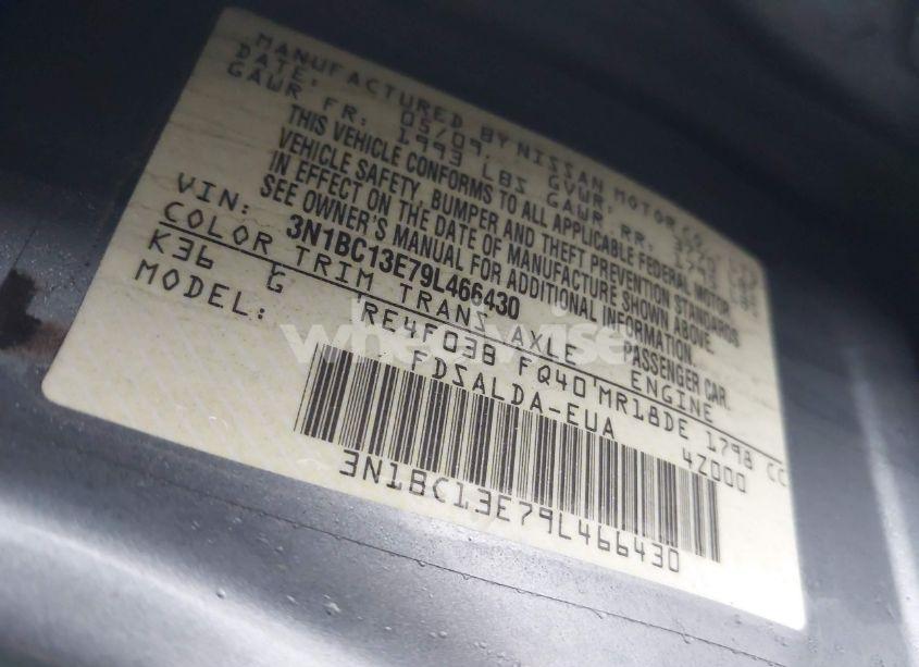 Photo 9 of 2009 Nissan Versa 1.8S (VIN 3N1BC13E79L466430)