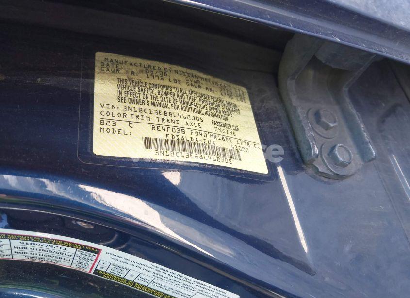 Photo 9 of 2008 Nissan Versa 1.8S (VIN 3N1BC13E88L462305)