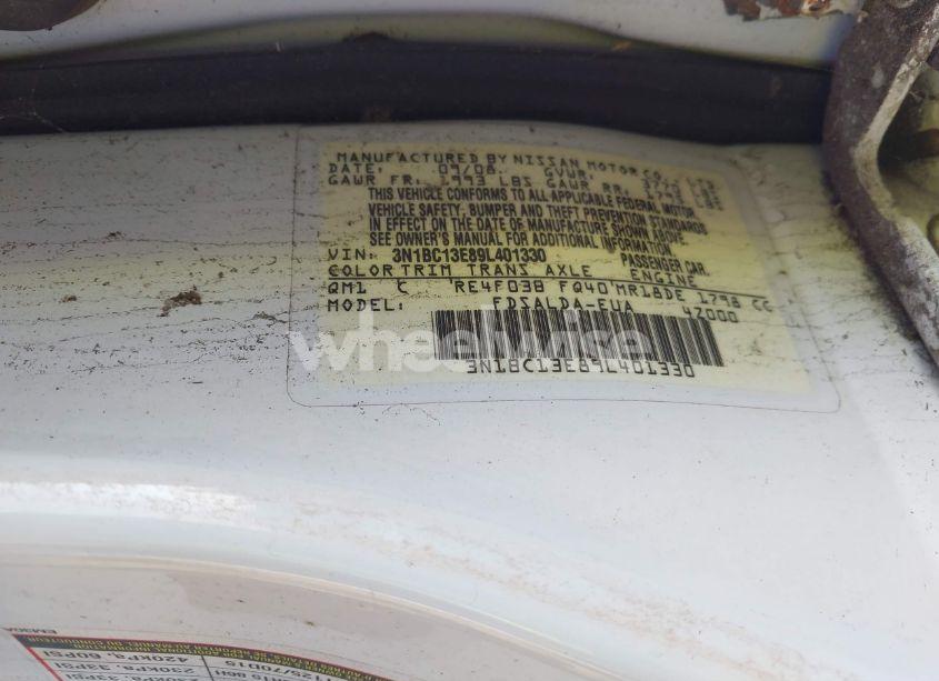 Photo 9 of 2009 Nissan Versa 1.8S (VIN 3N1BC13E89L401330)