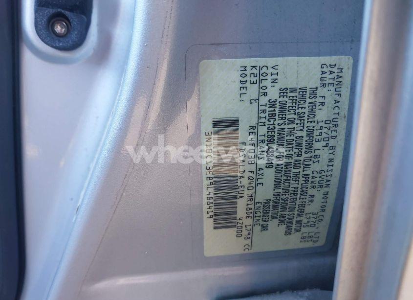 Photo 9 of 2009 Nissan Versa 1.8S (VIN 3N1BC13E89L488419)