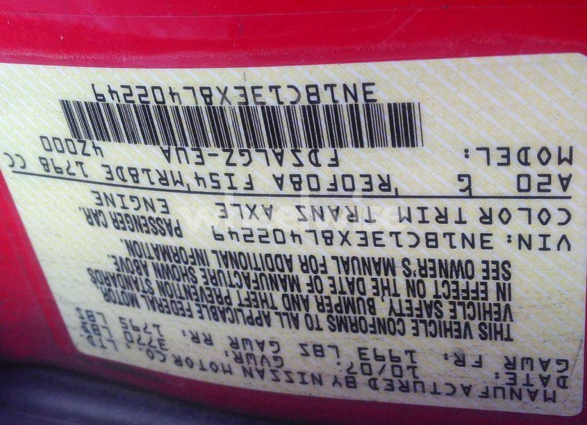 Photo 9 of 2008 Nissan Versa 1.8SL (VIN 3N1BC13EX8L402249)