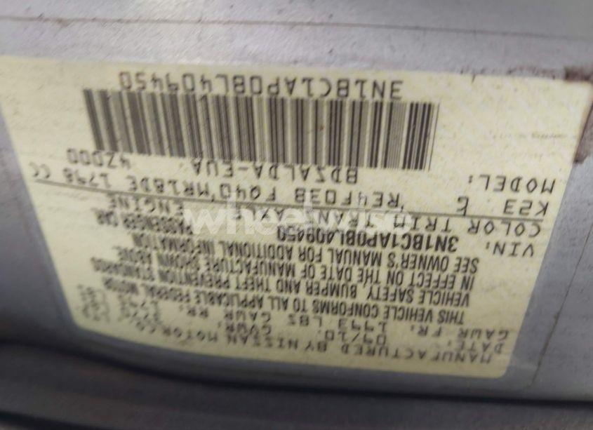 Photo 9 of 2011 Nissan Versa 1.8S (VIN 3N1BC1AP0BL409450)