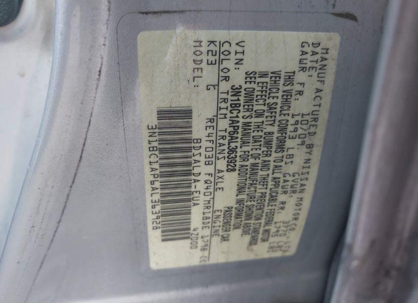 Photo 9 of 2010 Nissan Versa 1.8S (VIN 3N1BC1AP6AL363928)