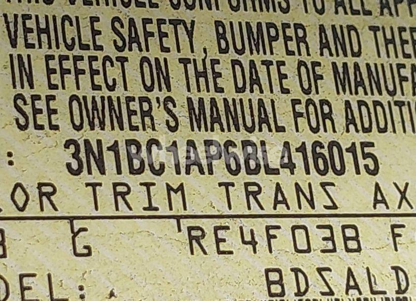 Photo 9 of 2011 Nissan Versa 1.8S (VIN 3N1BC1AP6BL416015)