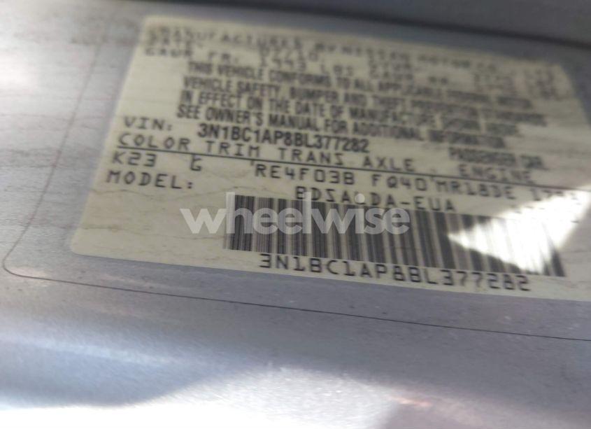 Photo 9 of 2011 Nissan Versa 1.8S (VIN 3N1BC1AP8BL377282)