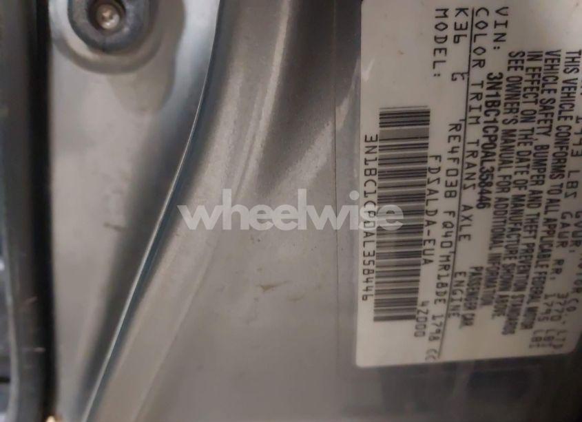 Photo 9 of 2010 Nissan Versa 1.8S (VIN 3N1BC1CP0AL358446)