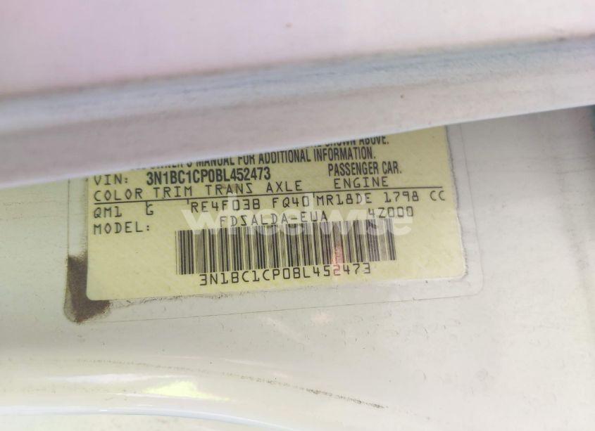 Photo 9 of 2011 Nissan Versa 1.8S (VIN 3N1BC1CP0BL452473)