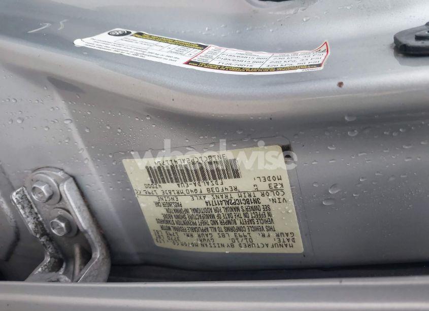 Photo 9 of 2010 Nissan Versa 1.8S (VIN 3N1BC1CP2AL411714)