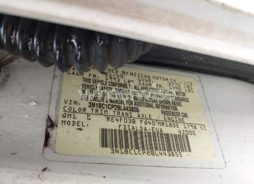 Photo 9 of 2011 Nissan Versa 1.8S (VIN 3N1BC1CP2BL443855)