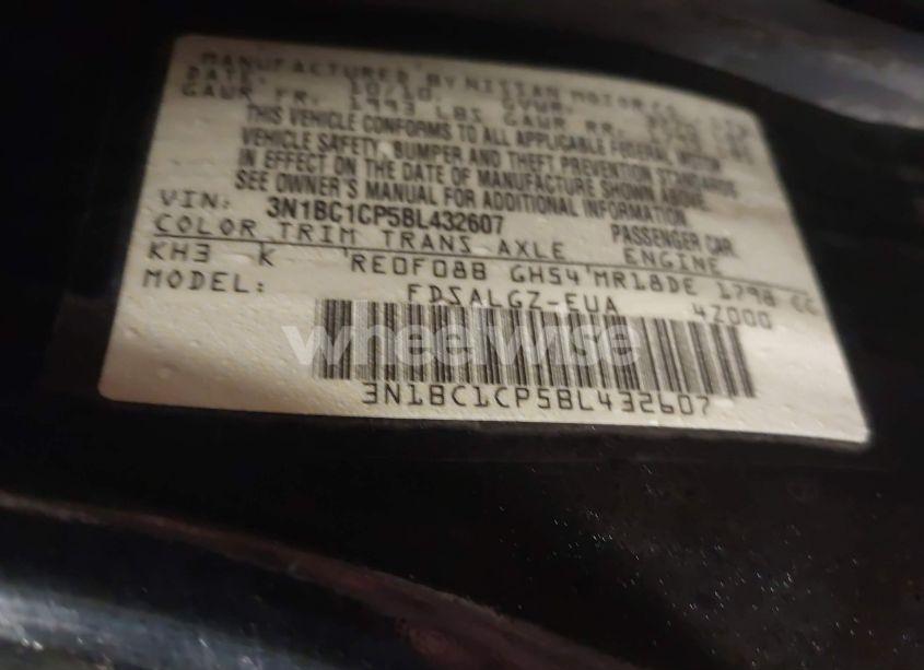 Photo 9 of 2011 Nissan Versa 1.8SL (VIN 3N1BC1CP5BL432607)